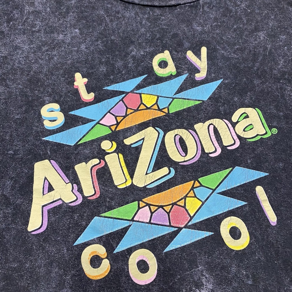 Stay Cool Arizona Tea Shirt Mens XL Acid Wash Black Retro Style Graphic - Picture 3 of 6
